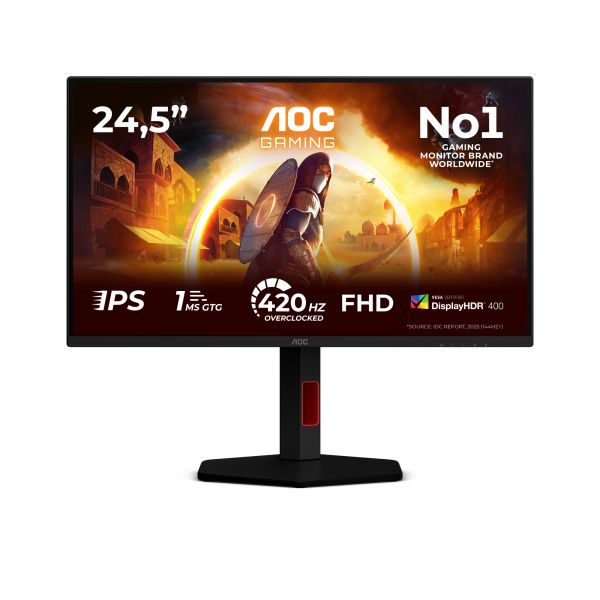 AOC G4 25G4KUR computer monitor 62,2 cm (24.5") 1920 x 1080 Pixels Full HD LED Zwart, Rood (25G4KUR)