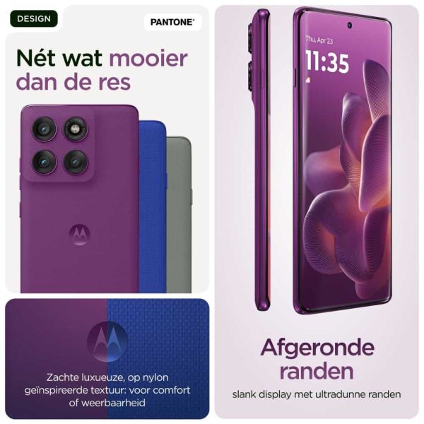 Motorola edge 60 pro 16,9 cm (6.67") Dual SIM Android 15 5G USB Type-C 12 GB 512 GB 6000 mAh Paars (PB7X0008SE)