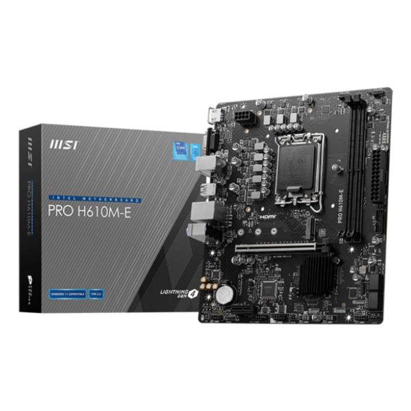 MSI PRO H610M-E moederbord Intel H610 LGA 1700 micro ATX (PRO H610M-E)
