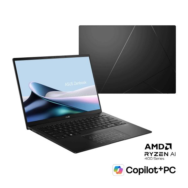 ASUS Zenbook 14 OLED UM3406GA-QD031W Copilot+ PC AMD Ryzen AI 7 445 Laptop 35,6 cm (14") WUXGA 32 GB LPDDR5x-SDRAM 1 TB SSD Wi-Fi 6E (802.11ax) Windows 11 Home Nederlands Zwart (90NB17R1-M00500)