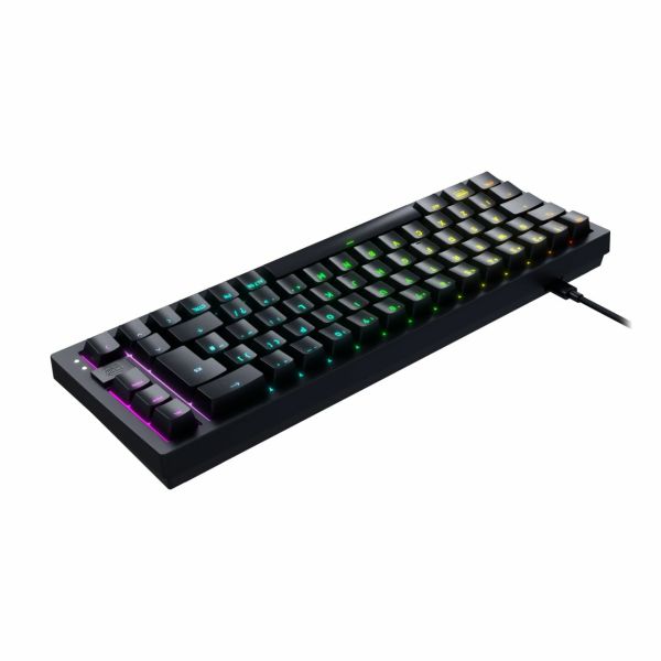 CHERRY K5V2 Compact toetsenbord Gamen USB QWERTY Scandinavisch Zwart (CX-K5V2-RGB-CPT-BLACK-R-NOR) CHERRY K5V2 Compact toetsenbord Gamen USB QWERTY Scandinavisch Zwart