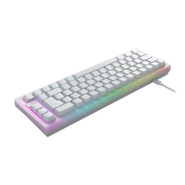 CHERRY K5V2 Compact toetsenbord Gamen USB QWERTY Scandinavisch Wit (CX-K5V2-RGB-CPT-TPWHITE-R-NOR)