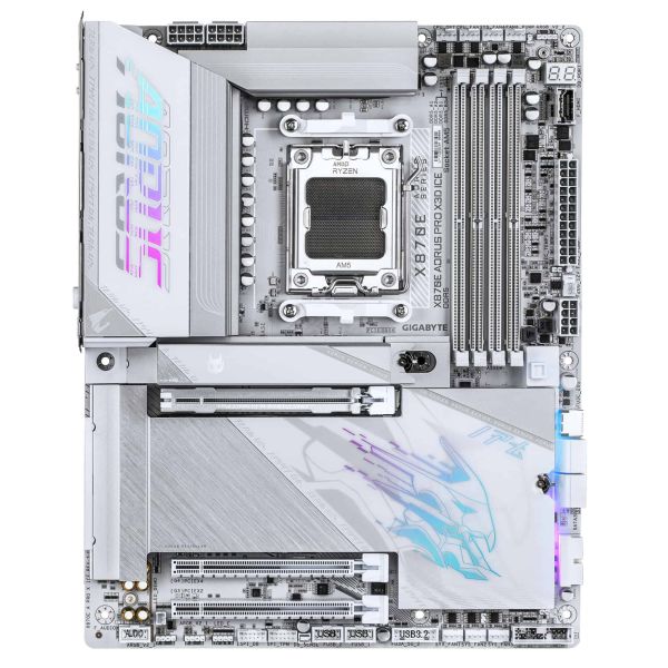 GIGABYTE X870E AORUS PRO X3D ICE AMD X870E Socket AM5 ATX (X870E A PRO X ICE) GIGABYTE X870E AORUS PRO X3D ICE AMD X870E Socket AM5 ATX (X870E A PRO X ICE)