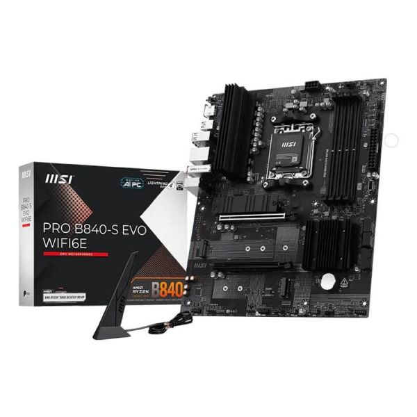 MSI Pro B840-S EVO WIFI6E AMD B840 Socket AM5 ATX (7E93-001R)
