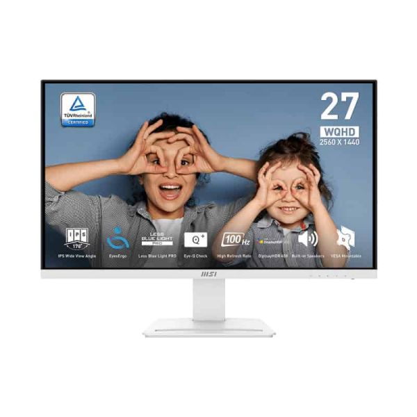 MSI Pro MP273QWDE E2 computer monitor 68,6 cm (27") 2560 x 1440 Pixels Wide Quad HD LCD Wit (9S6-3PB69H-045)