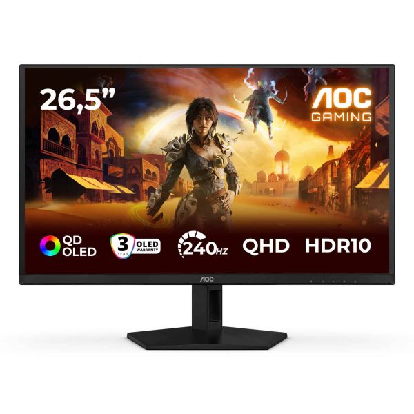 AOC G4 Q27G41ZDF computer monitor 67,3 cm (26.5") 2560 x 1440 Pixels Quad HD QD-OLED Zwart, Rood (Q27G41ZDF)