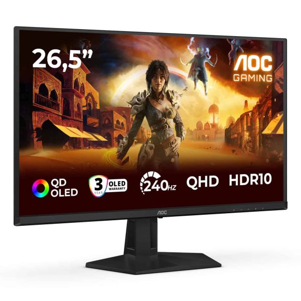 AOC G4 Q27G41ZDF computer monitor 67,3 cm (26.5") 2560 x 1440 Pixels Quad HD QD-OLED Zwart, Rood (Q27G41ZDF) AOC G4 Q27G41ZDF computer monitor 67,3 cm (26.5") 2560 x 1440 Pixels Quad HD QD-OLED Zwart, Rood (Q27G41ZDF)