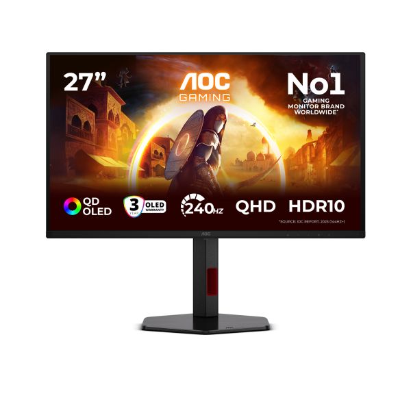 AOC G4 Q27G4ZDRAD computer monitor 67,3 cm (26.5") 2560 x 1440 Pixels Zwart, Rood (Q27G4ZDR)