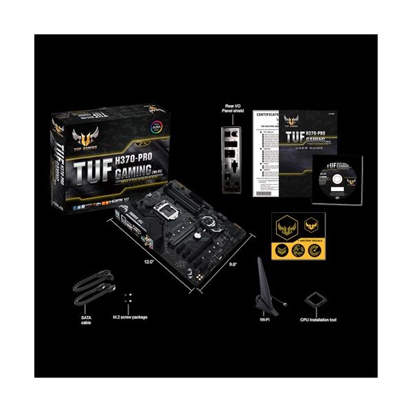 ASUS TUF H370-Pro Gaming (WiFi) Intel® H370 LGA 1151 (Socket H4) ATX (90MB0XK0-M0EAY0)