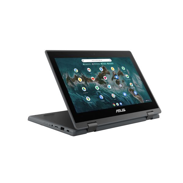 ASUS Chromebook Flip CR1 CR1100FKA-BP0354 Intel® Pentium® Silver N6000 29,5 cm (11.6") Touchscreen HD 4 GB LPDDR4x-SDRAM 64 GB eMMC Wi-Fi 6 (802.11ax) ChromeOS Belgisch Grijs (90NX03E1-M00B70)