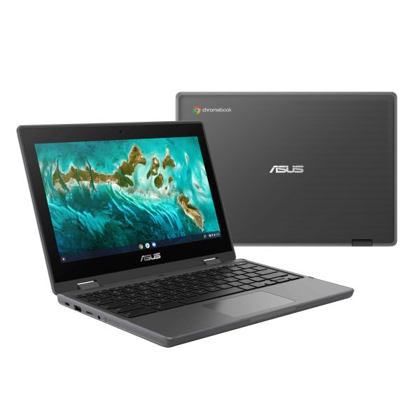 ASUS Chromebook Flip CR1 CR1100FKA-BP0354 Intel® Pentium® Silver N6000 29,5 cm (11.6") Touchscreen HD 4 GB LPDDR4x-SDRAM 64 GB eMMC Wi-Fi 6 (802.11ax) ChromeOS Belgisch Grijs (90NX03E1-M00B70)
