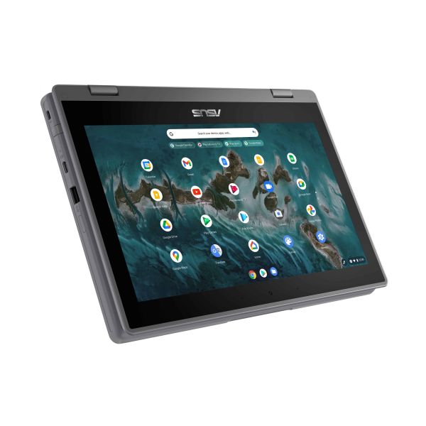 ASUS Chromebook Flip CR1 CR1100FKA-BP0354 Intel® Pentium® Silver N6000 29,5 cm (11.6") Touchscreen HD 4 GB LPDDR4x-SDRAM 64 GB eMMC Wi-Fi 6 (802.11ax) ChromeOS Belgisch Grijs (90NX03E1-M00B70)