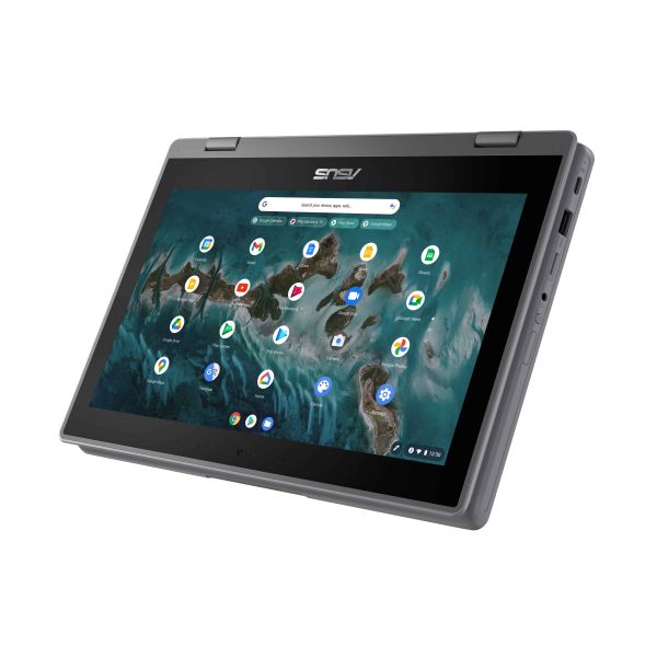 ASUS Chromebook Flip CR1 CR1100FKA-BP0354 Intel® Pentium® Silver N6000 29,5 cm (11.6") Touchscreen HD 4 GB LPDDR4x-SDRAM 64 GB eMMC Wi-Fi 6 (802.11ax) ChromeOS Belgisch Grijs (90NX03E1-M00B70)