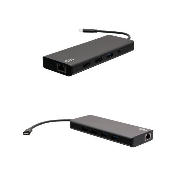 C2G C2G54488 USB-C 9-in-1 Dual Display Docking Station - Black - HDMI - Ethernet (C2G54488)
