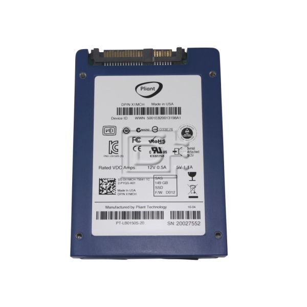 Dell 150GB SAS 2.5 SSD Pliant Refurbished (X1MCH-RFB)