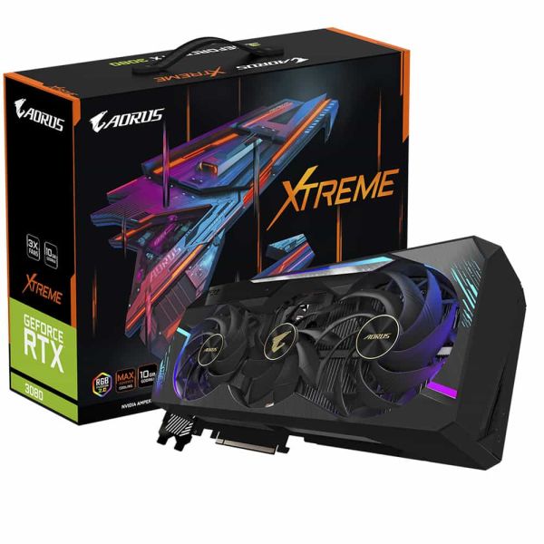 GIGABYTE AORUS GV-N3080AORUS X-10GD videokaart NVIDIA GeForce RTX 3080 10 GB GDDR6X (GV-N3080AORUS X-10GD)