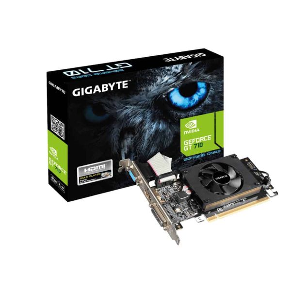 GIGABYTE GV-N710D3-2GL videokaart NVIDIA GeForce GT 710 2 GB GDDR3 (GV-N710D3-2GL_REV2.0)