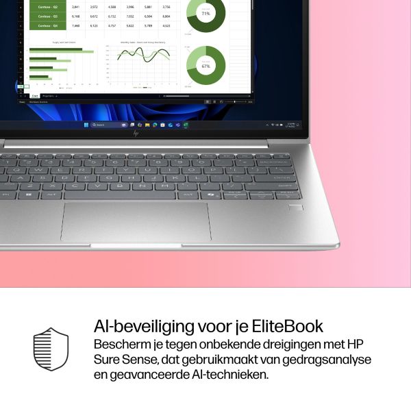 HP EliteBook 6 G1i AI Intel Core Ultra 7 255U Laptop 35,6 cm (14") WUXGA 32 GB DDR5-SDRAM 512 GB SSD Wi-Fi 7 (802.11be) Windows 11 Pro AI PC Zilver (AD4M9ET#ABH)