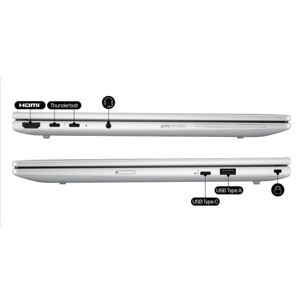 HP EliteBook 8 EB8G1i14 U5 225U 14 24GB/512 PC NL Copilot+ PC Intel Core Ultra 5 Laptop 35,6 cm (14") WUXGA DDR5-SDRAM 512 GB SSD Wi-Fi 7 (802.11be) Windows 11 Pro AI PC Zilver (AD4W1ET#ABH)