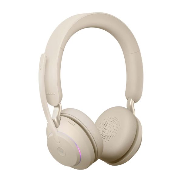 Jabra Evolve2 65 Headset Draadloos Hoofdband Kantoor/callcenter USB Type-C Bluetooth Beige (26599-999-898)