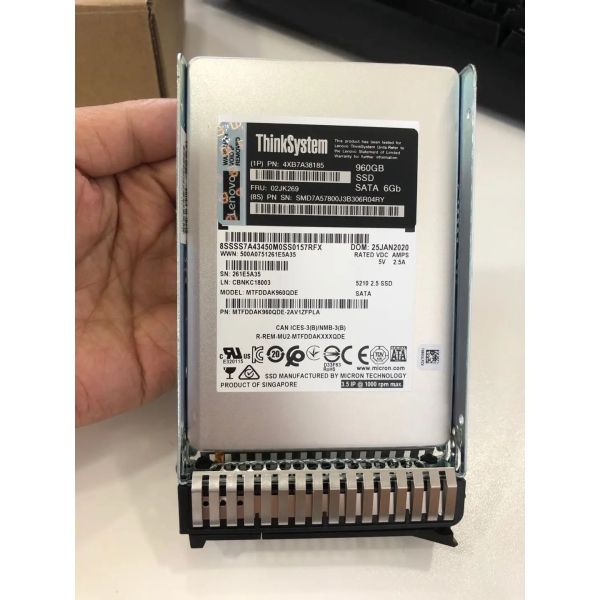 Lenovo 3,5 Zoll Entry SSD 1.92TB SATA 6Gb Read Intensive Hot Swap Multi Vendor (4XB7A38279)