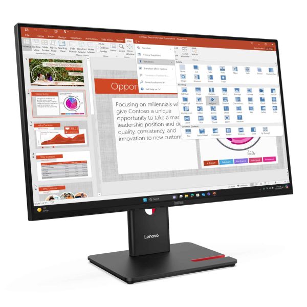 Lenovo ThinkVision T27-40 computer monitor 68,6 cm (27") 1920 x 1080 Pixels Full HD LED Zwart (64A5MAT6U1)