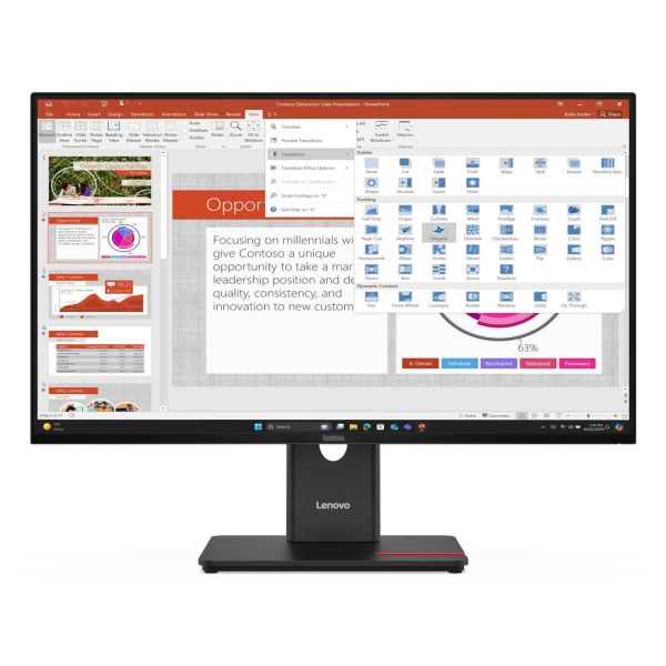 Lenovo ThinkVision T27-40 computer monitor 68,6 cm (27") 1920 x 1080 Pixels Full HD LED Zwart (64A5MAT6U1)