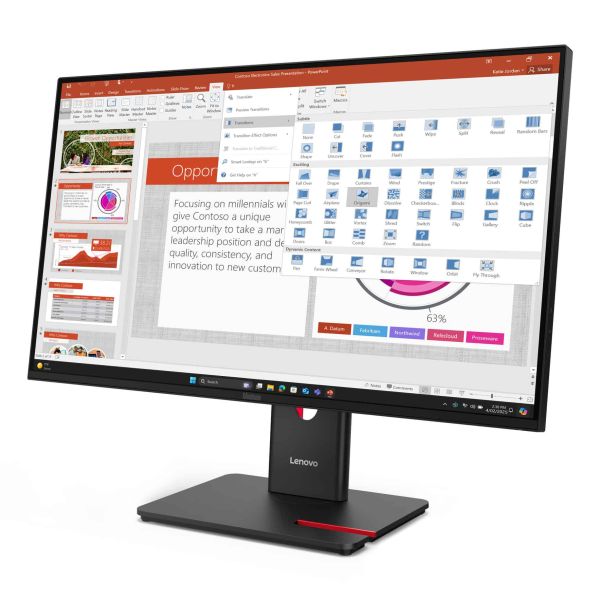 Lenovo ThinkVision T27-40 computer monitor 68,6 cm (27") 1920 x 1080 Pixels Full HD LED Zwart (64A5MAT6U1)