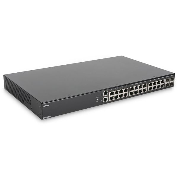 Lenovo CE0128TB SWITCH-LLW Managed L2+/L3 Gigabit Ethernet (10/100/1000) Power over Ethernet (PoE) 1U Zwart (7Z360011WW)