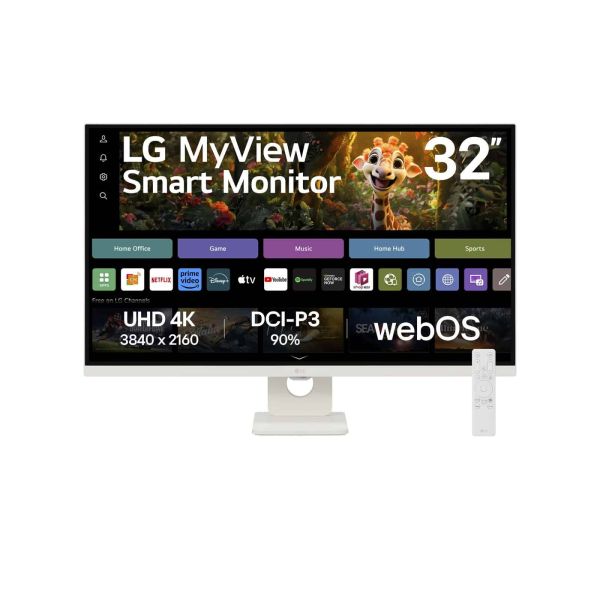 LG 32SR73U-W computer monitor 80 cm (31.5") 3840 x 2160 Pixels 4K Ultra HD LCD Wit (32SR73U-W.AEU)