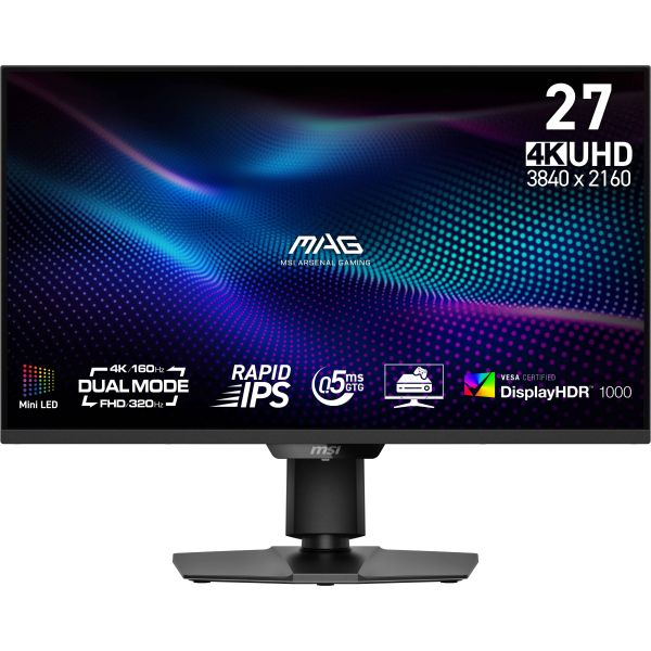 MSI MAG 274UPDFDE E16M computer monitor 68,6 cm (27") 3840 x 2160 Pixels 4K Ultra HD LED Zwart (9S6-3CF09H-012)