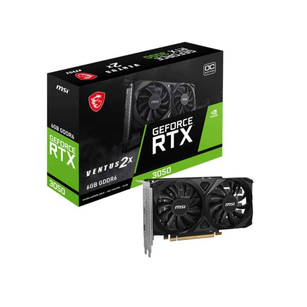 MSI VENTUS GeForce RTX 3050 2X E 6G OC NVIDIA 6 GB GDDR6 (RTX 3050 VENTUS 2X E 6G OC)