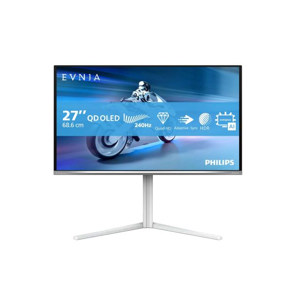 Philips Evnia 6000 27M2N6501L/00 computer monitor 67,3 cm (26.5") 2560 x 1440 Pixels Quad HD QD-OLED Wit (27M2N6501L/00) Philips Evnia 6000 27M2N6501L/00 computer monitor 67,3 cm (26.5") 2560 x 1440 Pixels Quad HD QD-OLED Wit (27M2N6501L/00)