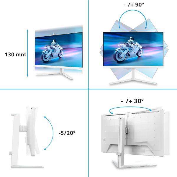 Philips Evnia 6000 27M2N6501L/00 computer monitor 67,3 cm (26.5") 2560 x 1440 Pixels Quad HD QD-OLED Wit (27M2N6501L/00) Philips Evnia 6000 27M2N6501L/00 computer monitor 67,3 cm (26.5") 2560 x 1440 Pixels Quad HD QD-OLED Wit (27M2N6501L/00)