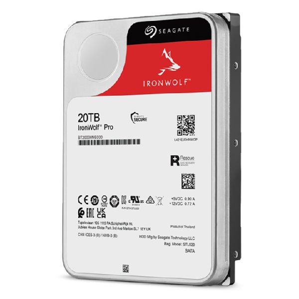 Seagate IronWolf Pro ST20000NT001 interne harde schijf 20 TB 7200 RPM 256 MB 3.5 (7212320T-6050100-000-RS) Seagate IronWolf Pro ST20000NT001 interne harde schijf 20 TB 7200 RPM 256 MB 3.5 (7212320T-6050100-000-RS)