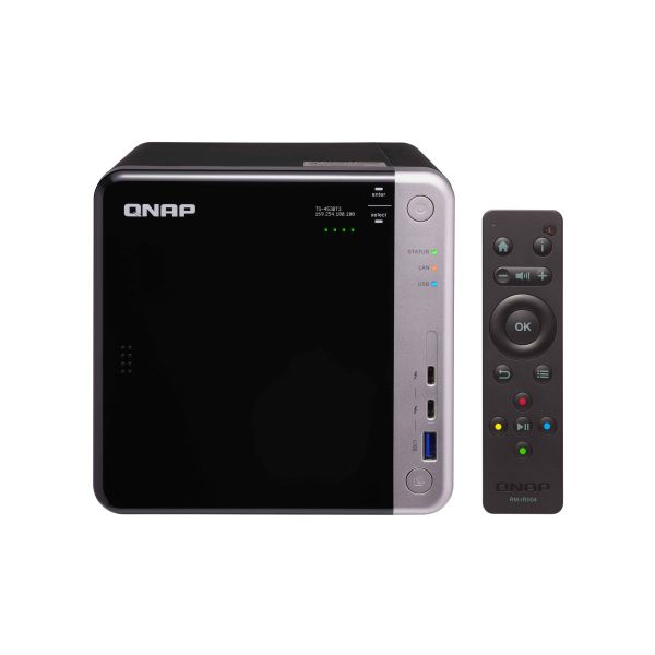 QNAP TS-453BT3 NAS Tower Intel® Celeron® J3455 8 GB DDR3L 0 TB QNAP Turbo System Zwart (TS-453BT3-8G)