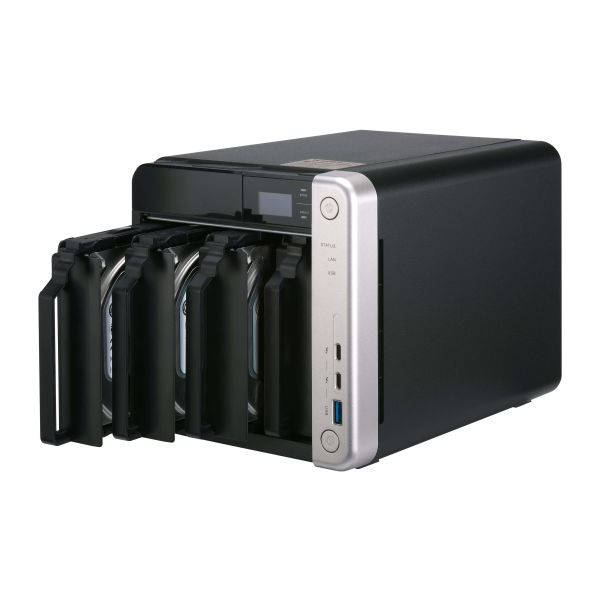 QNAP TS-453BT3 NAS Tower Intel® Celeron® J3455 8 GB DDR3L 0 TB QNAP Turbo System Zwart (TS-453BT3-8G)