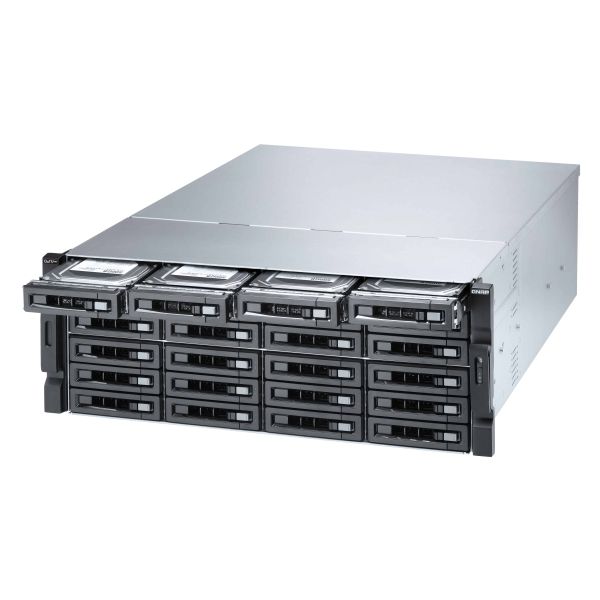 QNAP TS-h2483XU-RP NAS Rack (4U) Intel Xeon E E-2236 128 GB DDR4 0 TB QuTS hero Zwart (TS-H2483XU-RP-E2236-128G)