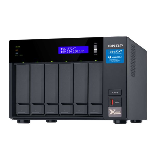 QNAP TVS-672XT NAS Tower Intel® Core™ i3 8 GB DDR4 0 TB QNAP QTS Zwart (TVS-672XT-I3-8G) QNAP TVS-672XT NAS Tower Intel® Core™ i3 8 GB DDR4 0 TB QNAP QTS Zwart (TVS-672XT-I3-8G)