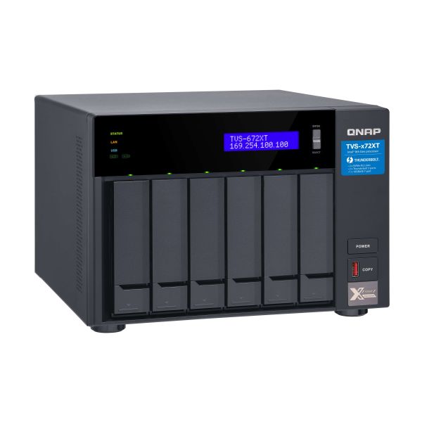 QNAP TVS-672XT NAS Tower Intel® Core™ i3 8 GB DDR4 0 TB QNAP QTS Zwart (TVS-672XT-I3-8G) QNAP TVS-672XT NAS Tower Intel® Core™ i3 8 GB DDR4 0 TB QNAP QTS Zwart (TVS-672XT-I3-8G)