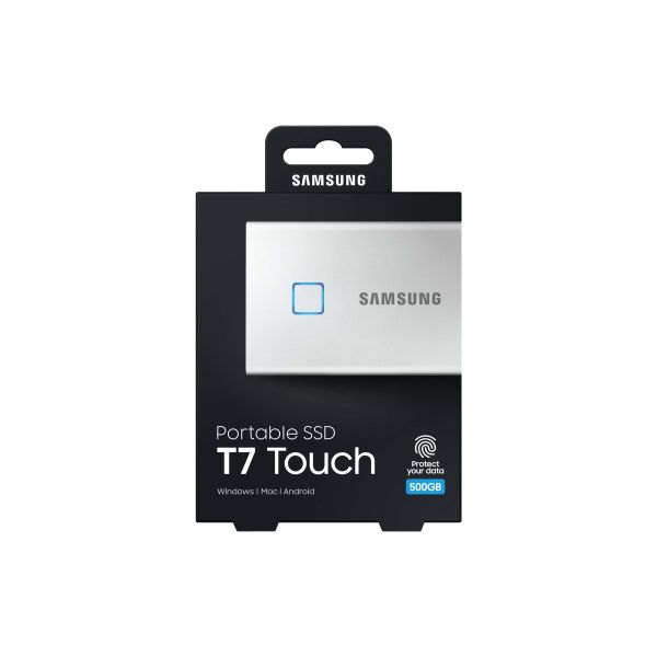 Samsung MU-PC500S, T7 Touch, 500 GB, USB Type-C, 3.2 Gen 2 (3.1 Gen 2), 1050 MB/s, Wachtwoordbeveiliging, Zilver (MU-PC500S/WW)