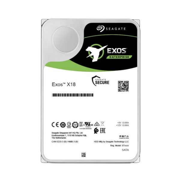Seagate Exos X18 interne harde schijf 10 TB 7200 RPM 256 MB 3.5" SATA III (ST10000NM020G)