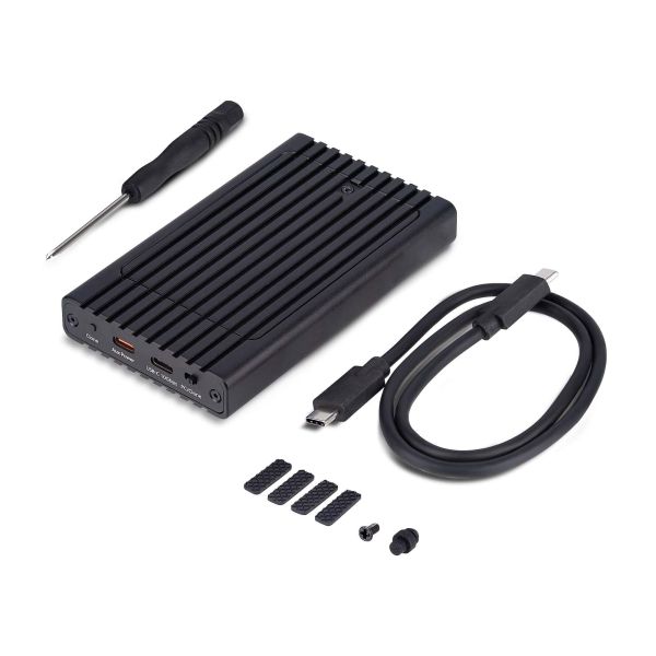 StarTech.com Dual-Bay M.2 NVMe Behuizing en Standalone Duplicator, 1:1 NVMe SSD Cloner en M.2 SSD Behuizing, USB-C 10Gbps, Dual M.2 NVMe Lezer en Offline Kloner (2M2DC-NVME-ENCLOSURE)