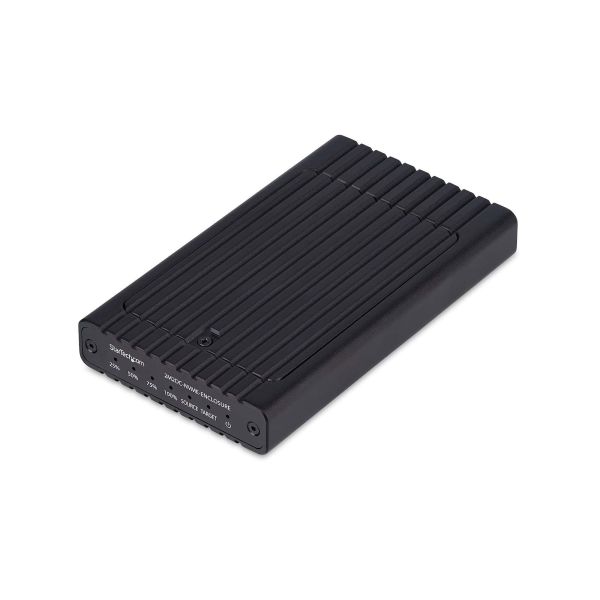 StarTech.com Dual-Bay M.2 NVMe Behuizing en Standalone Duplicator, 1:1 NVMe SSD Cloner en M.2 SSD Behuizing, USB-C 10Gbps, Dual M.2 NVMe Lezer en Offline Kloner (2M2DC-NVME-ENCLOSURE)