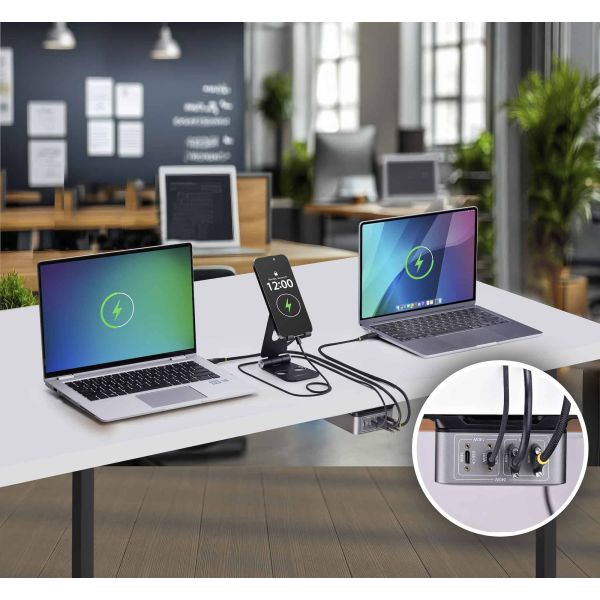 StarTech.com 4-Port Multi-Device USB-C Oplader, Totaal 240W, Single Port 140W EPR, PD 3.1, Poorten met Schroefvergrendeling, Ideaal voor Vergaderzalen, Incl Montagebeugel (424DEU-USB-C-CHARGER) StarTech.com 4-Port Multi-Device USB-C Oplader, Totaal 240W, Single Port 140W EPR, PD 3.1, Poorten met Schroefvergrendeling, Ideaal voor Vergaderzalen, Incl Montagebeugel (424DEU-USB-C-CHARGER)