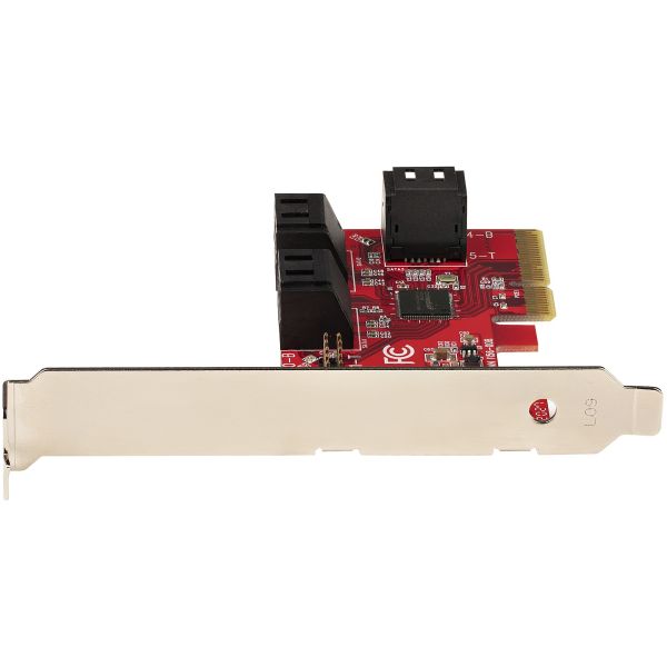 StarTech.com SATA PCIe Kaart, 6 Port PCIe SATA Uitbreidingskaart, 6Gbps, Low Profile Bracket, Stacked SATA Connectors, ASM1166 Non-Raid, PCI Express naar SATA Converter (6P6G-PCIE-SATA-CARD) StarTech.com SATA PCIe Kaart, 6 Port PCIe SATA Uitbreidingskaart, 6Gbps, Low Profile Bracket, Stacked SATA Connectors, ASM1166 Non-Raid, PCI Express naar SATA Converter (6P6G-PCIE-SATA-CARD)