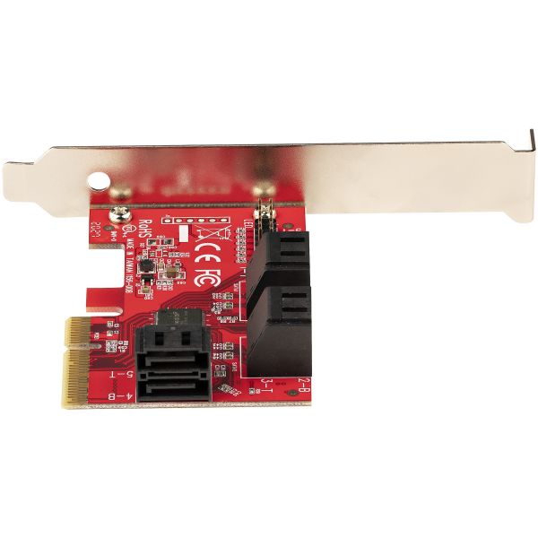 StarTech.com SATA PCIe Kaart, 6 Port PCIe SATA Uitbreidingskaart, 6Gbps, Low Profile Bracket, Stacked SATA Connectors, ASM1166 Non-Raid, PCI Express naar SATA Converter (6P6G-PCIE-SATA-CARD) StarTech.com SATA PCIe Kaart, 6 Port PCIe SATA Uitbreidingskaart, 6Gbps, Low Profile Bracket, Stacked SATA Connectors, ASM1166 Non-Raid, PCI Express naar SATA Converter (6P6G-PCIE-SATA-CARD)