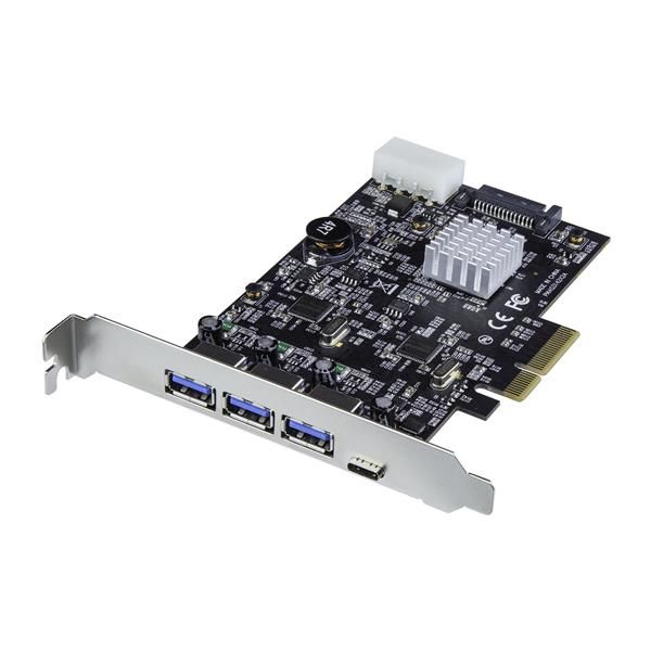 StarTech.com 4 poorts USB 3.1 PCIe kaart met 2 onafhankelijke kanalen 3x USB-A en 1x USB-C (PEXUS313AC2V)