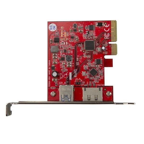 StarTech.com 2 poorts USB 3.1 (10Gbps) en eSATA PCIe kaart 1x USB-A en 1x eSATA (PEXUSB311A1E)