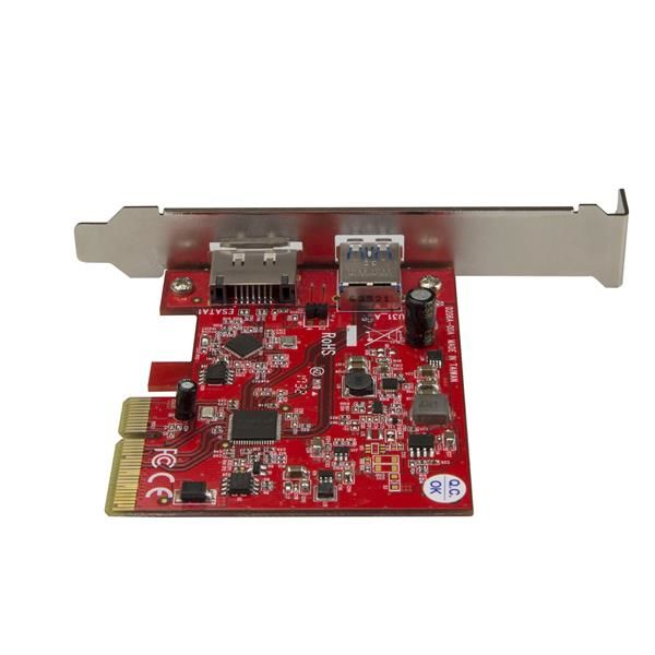 StarTech.com 2 poorts USB 3.1 (10Gbps) en eSATA PCIe kaart 1x USB-A en 1x eSATA (PEXUSB311A1E) StarTech.com 2 poorts USB 3.1 (10Gbps) en eSATA PCIe kaart 1x USB-A en 1x eSATA (PEXUSB311A1E)